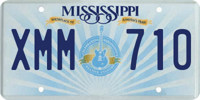 MS license plate XMM710