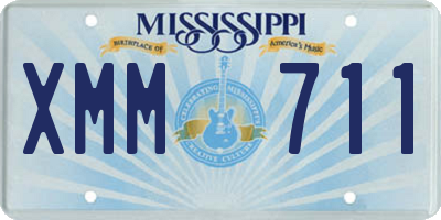 MS license plate XMM711