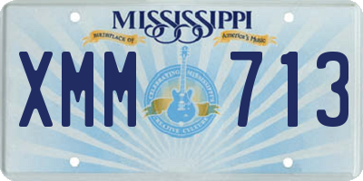 MS license plate XMM713