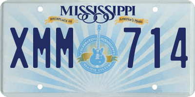 MS license plate XMM714