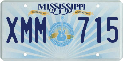 MS license plate XMM715