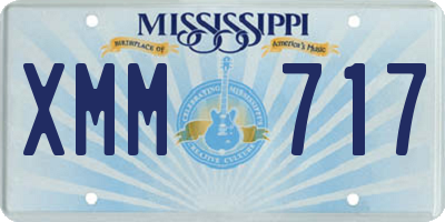 MS license plate XMM717