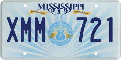 MS license plate XMM721