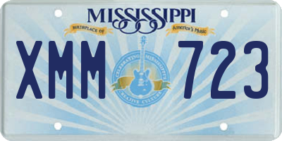 MS license plate XMM723