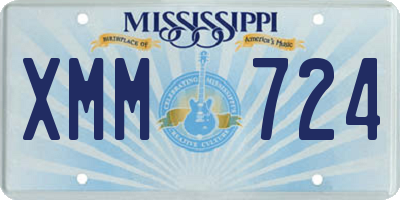 MS license plate XMM724