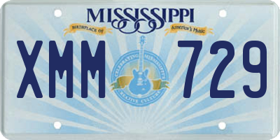 MS license plate XMM729