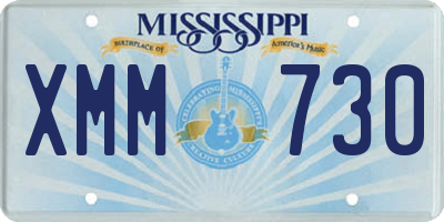 MS license plate XMM730