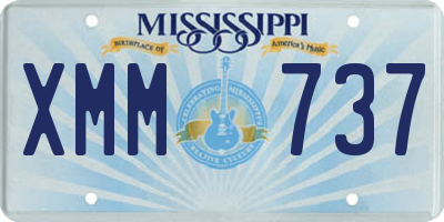 MS license plate XMM737