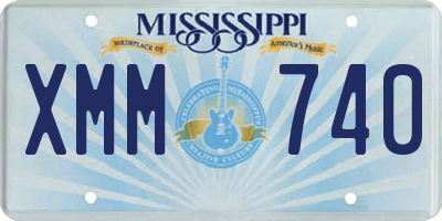 MS license plate XMM740