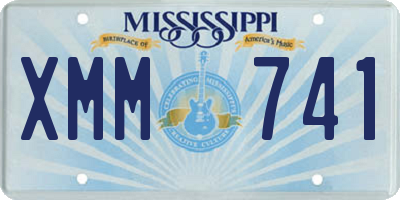 MS license plate XMM741