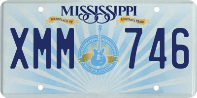 MS license plate XMM746