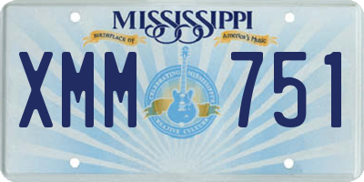 MS license plate XMM751