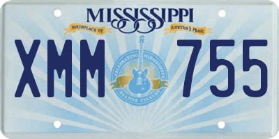 MS license plate XMM755