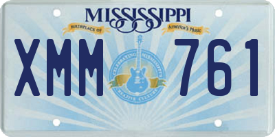MS license plate XMM761