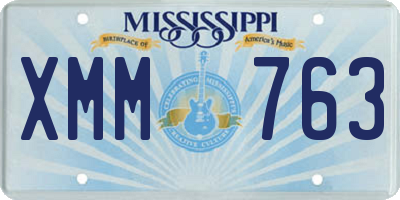 MS license plate XMM763