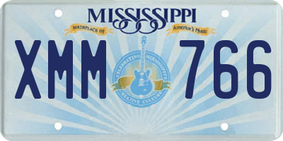 MS license plate XMM766