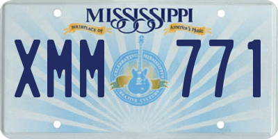 MS license plate XMM771