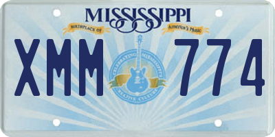 MS license plate XMM774