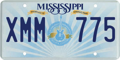 MS license plate XMM775