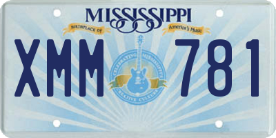 MS license plate XMM781