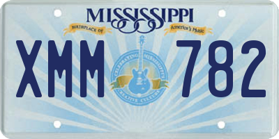 MS license plate XMM782