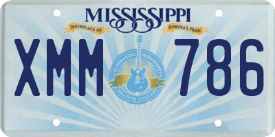 MS license plate XMM786