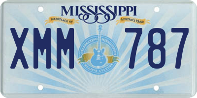 MS license plate XMM787