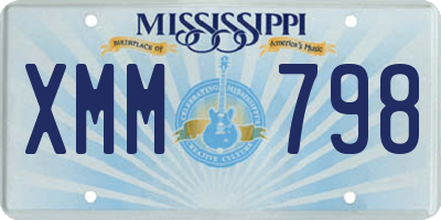 MS license plate XMM798