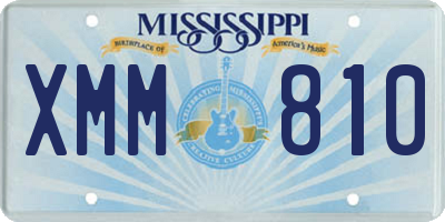 MS license plate XMM810