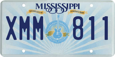 MS license plate XMM811