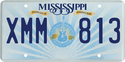 MS license plate XMM813