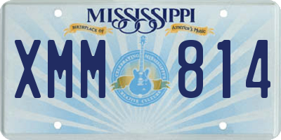 MS license plate XMM814