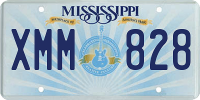 MS license plate XMM828