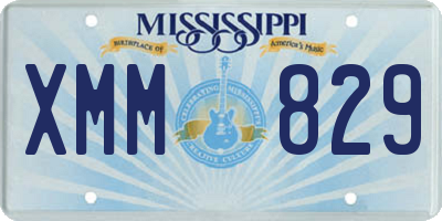 MS license plate XMM829
