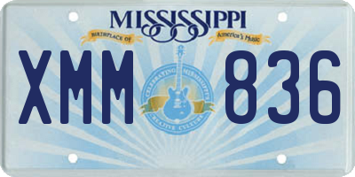 MS license plate XMM836