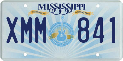 MS license plate XMM841