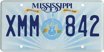 MS license plate XMM842