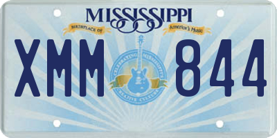 MS license plate XMM844