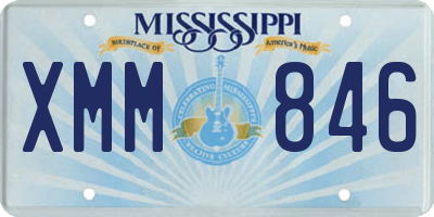 MS license plate XMM846