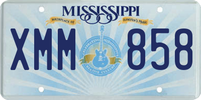 MS license plate XMM858