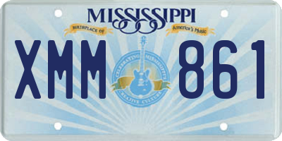 MS license plate XMM861