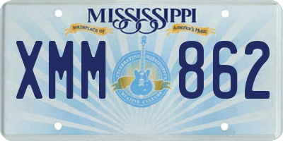 MS license plate XMM862