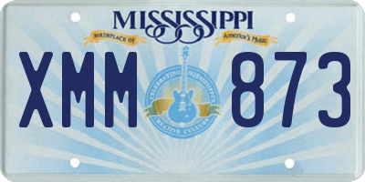 MS license plate XMM873