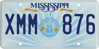 MS license plate XMM876