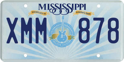 MS license plate XMM878