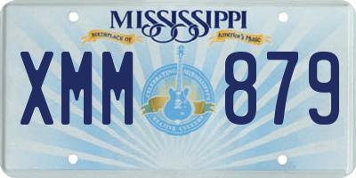 MS license plate XMM879