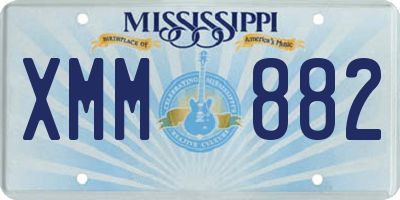 MS license plate XMM882