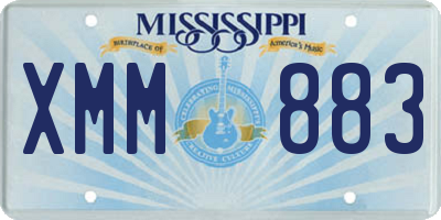 MS license plate XMM883