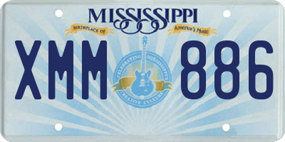 MS license plate XMM886