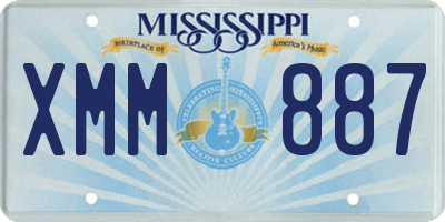 MS license plate XMM887